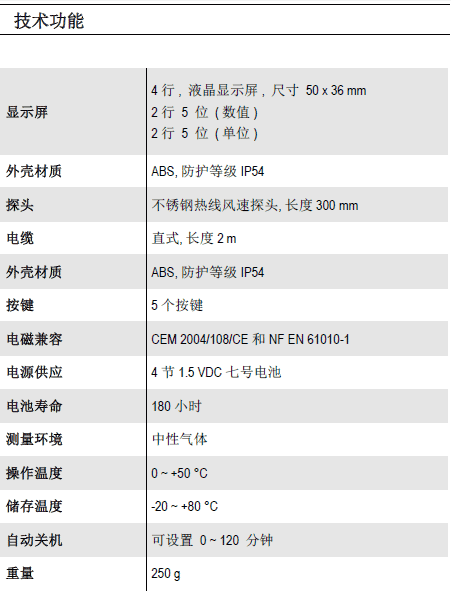 VT110手持熱線風量風速儀